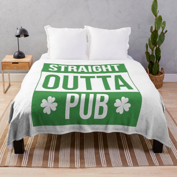 Item preview, Happy saint patrick Straight outta pub for men for women designed and sold by TheFlipRepublic.
