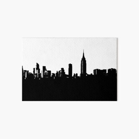 “New York City Skyline Silhouette” Art Board Print for Sale by hawkeye0