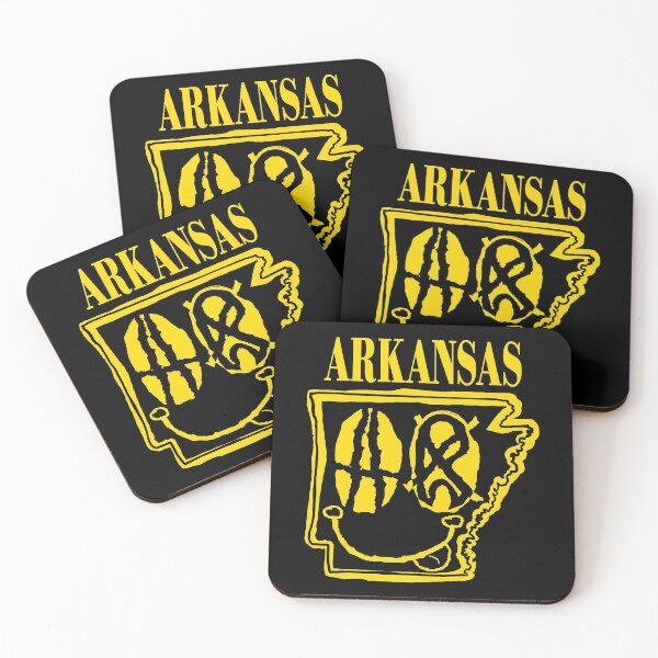Item preview, Arkansas Grunge Smiling Face Black Background designed and sold by pelagio.