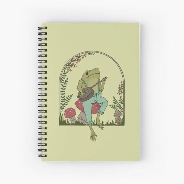 Notebook: Cute Goblincore Frog in Sweater | Dot GridJournal | Dark Green  Illustrated Cottagecore Aesthetic Diary