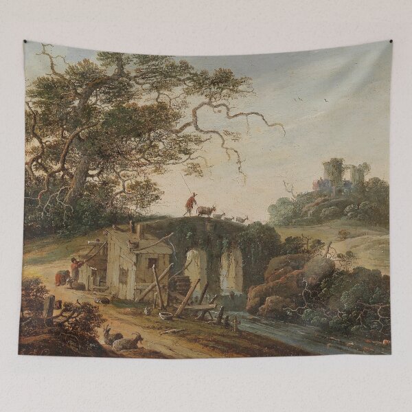 Item preview, Abraham Blommaert (Dutch, b. ca. 1564–1651) -   Landscape with a bridge over a stream designed and sold by VISIBLECREATION.