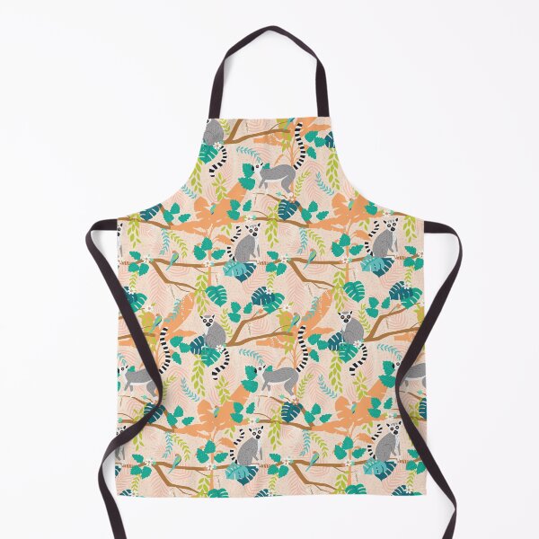 Item preview, Lemurs in a Peach Jungle designed and sold by latheandquill.