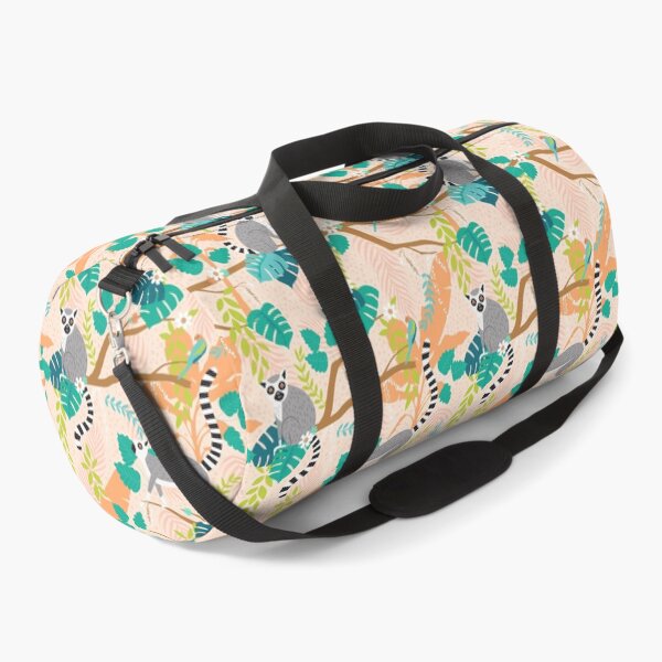 Item preview, Lemurs in a Peach Jungle designed and sold by latheandquill.