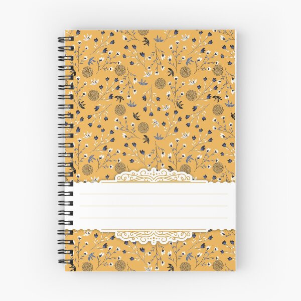 Item preview, Colorful Flat Spring Flowers Pattern Spiral Book with Name Slip (Colorful Flat Spring Flowers Pattern Spiral Notebook with Name Slip) designed and sold by Mushrankhan.