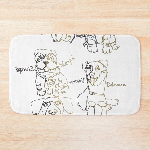 Item preview, Doberman, dachshund, bloodhound, sharpei, chihuahua ambidextrous line drawing  designed and sold by orangerinka.
