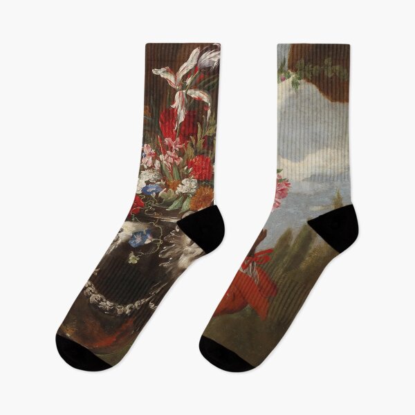 Item preview, Abraham Brueghel (baptised 28 November 1631 – c. 1690) - A pair of flower still lifes with squires designed and sold by VISIBLECREATION.