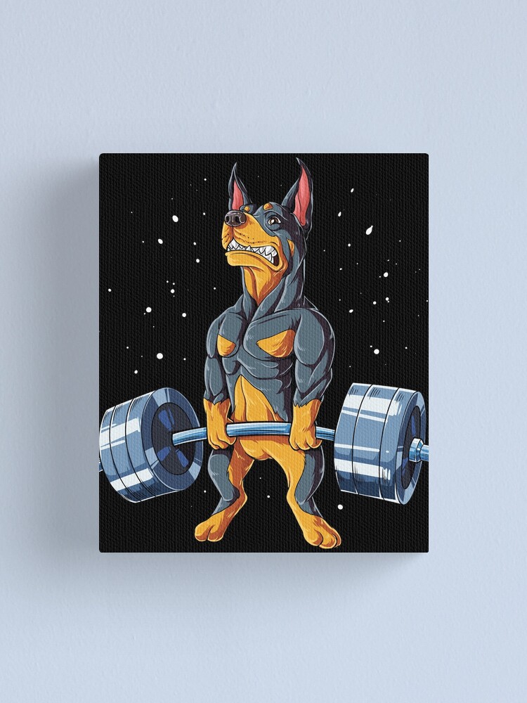 Custom Doberman Weightlifting Shirt For Men Women Boys Girls Kids