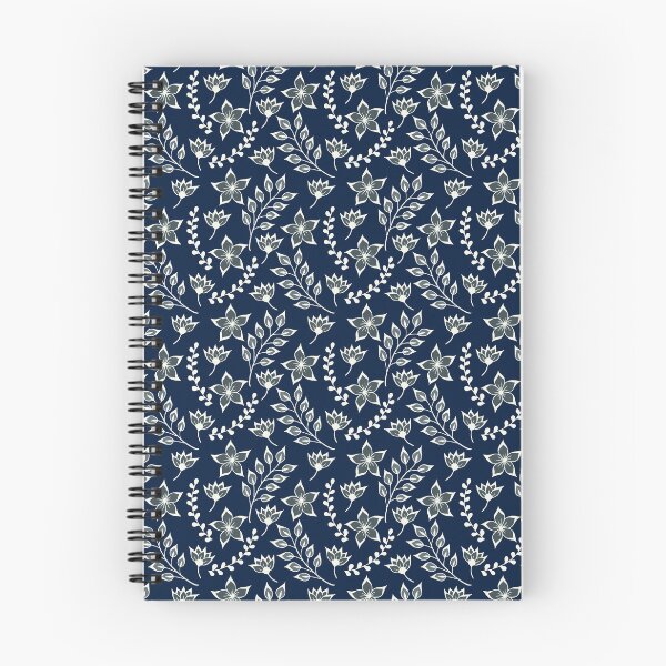 Item preview, Blue Retro Vintage Floral Pattern designed and sold by GeeHanz.