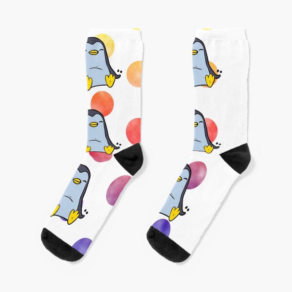 Item preview, Penguin dotty socks  designed and sold by Artisticoncept.