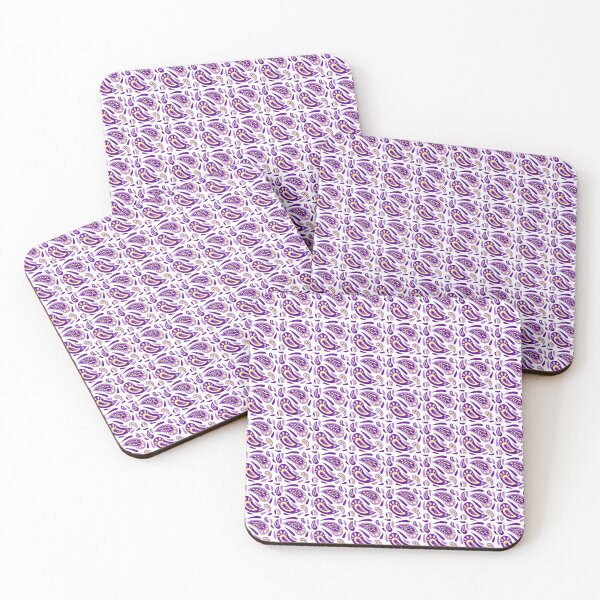 Item preview, Patterned purple teardrop shape designed and sold by benznest.