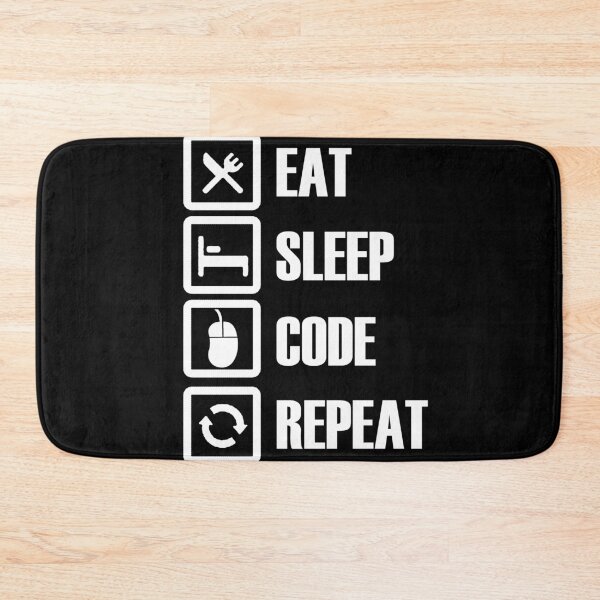 Item preview, eat sleep code designed and sold by ubantee.
