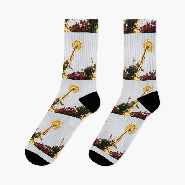 Item preview, Gold Floral Space Needle designed and sold by thegraypocket.