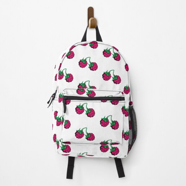 Item preview, two stylized pink and green raspberries designed and sold by nataliavavilina.