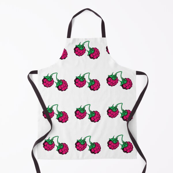 Item preview, two stylized pink and green raspberries designed and sold by nataliavavilina.