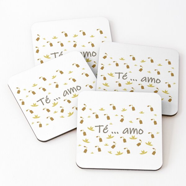 Item preview, Te amo - I love tea in spanish- yellow and brown designed and sold by CSouissi.