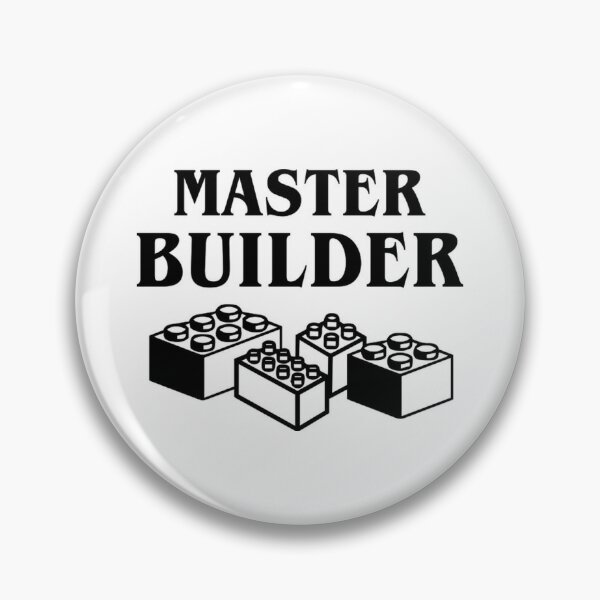 Master Builder Pins And Buttons Redbubble - roblox master builder