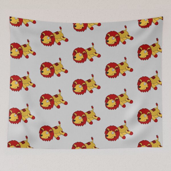 Item preview, Patchwork Lion Plush-Red and Gold  designed and sold by Kai Buro.