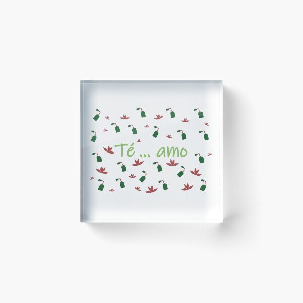 Item preview, Te amo - I love tea in spanish- green and red designed and sold by CSouissi.
