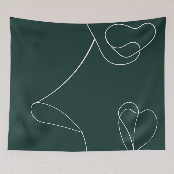Artikelvorschau, Continuous Line Art Face Drawing, Floral Shapes 1 entworfen und verkauft von technicolorable_art.