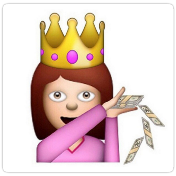 Emoji Queen Make it Rain Stickers by Ravanna Lotus