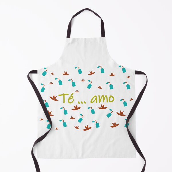 Item preview, Te amo - I love tea in spanish- yellow blue and brown designed and sold by CSouissi.
