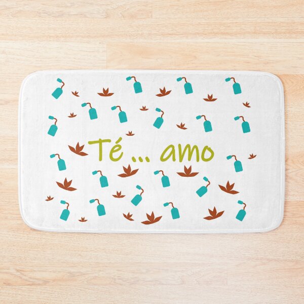 Item preview, Te amo - I love tea in spanish- yellow blue and brown designed and sold by CSouissi.