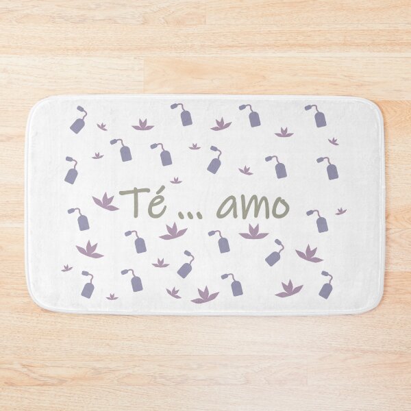 Item preview,  Te amo - I love tea in spanish- purple green and pink-light tones designed and sold by CSouissi.