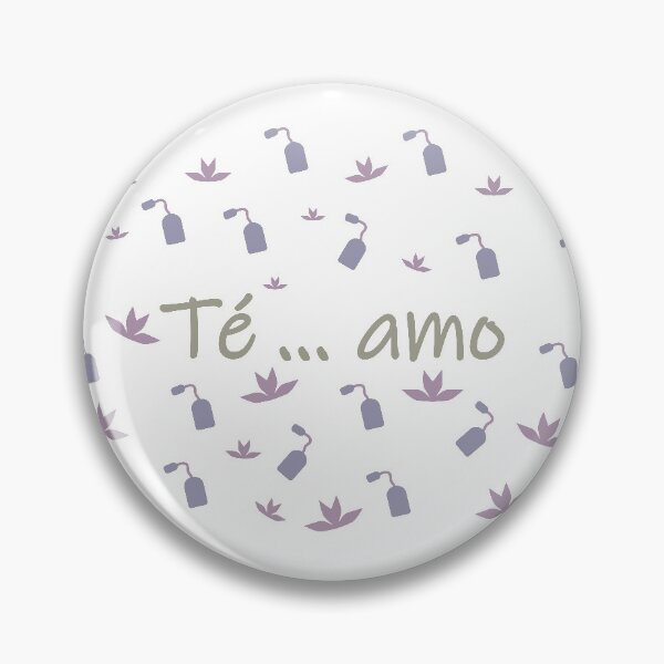 Item preview,  Te amo - I love tea in spanish- purple green and pink-light tones designed and sold by CSouissi.