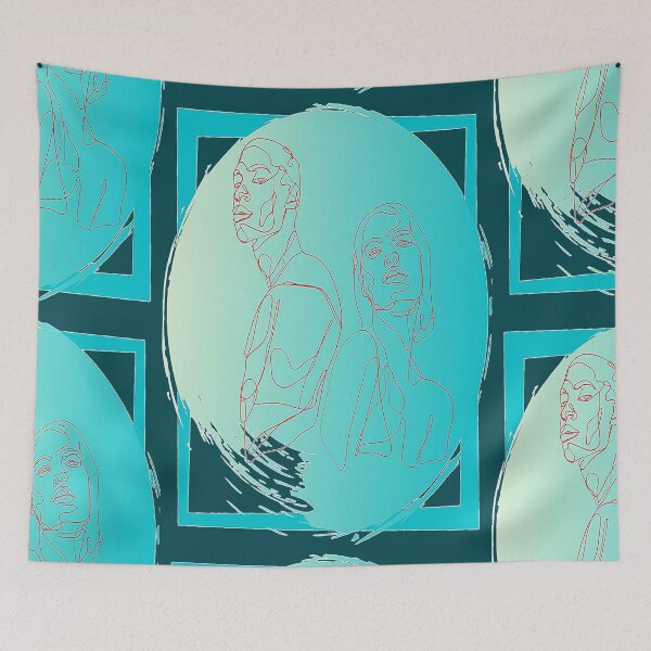 Item preview, Diseño Lineal, Rostros Abstractos, Psicodélico Arte Abstraco designed and sold by Adri Barnard.