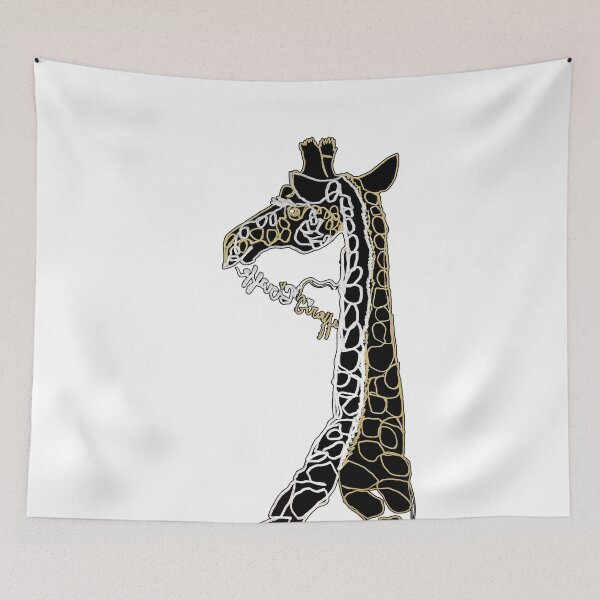 Item preview, Giraffe ambidextrous line drawing  designed and sold by orangerinka.