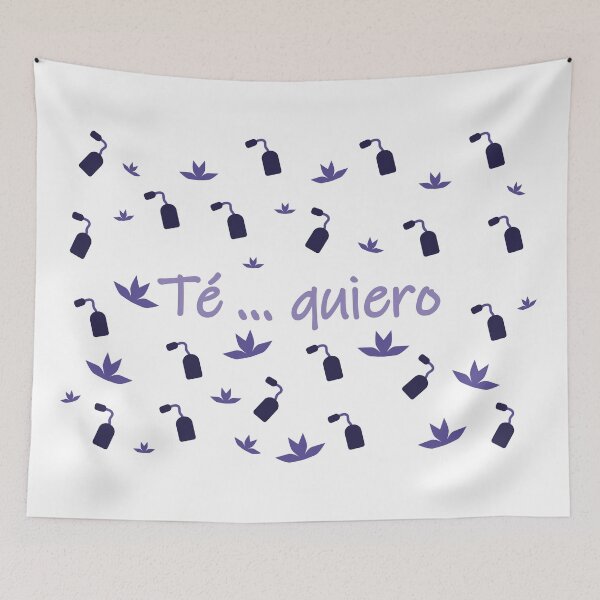 Item preview,  Té ... quiero - I love tea in spanish- purple  designed and sold by CSouissi.