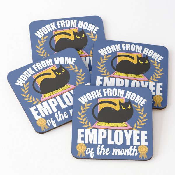 Item preview, Work From Home Employee Of The Month Cat Lover designed and sold by mikels.