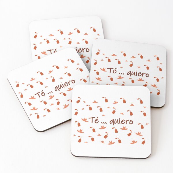 Item preview,   Té ... quiero - I love tea in spanish- brown tones designed and sold by CSouissi.