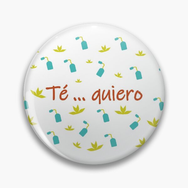 Item preview,  Té ... quiero - I love tea in spanish- brown green and blue designed and sold by CSouissi.