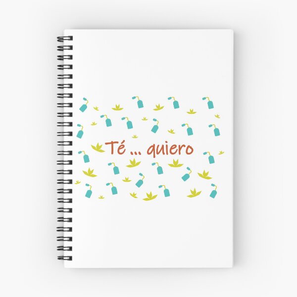 Item preview,  Té ... quiero - I love tea in spanish- brown green and blue designed and sold by CSouissi.