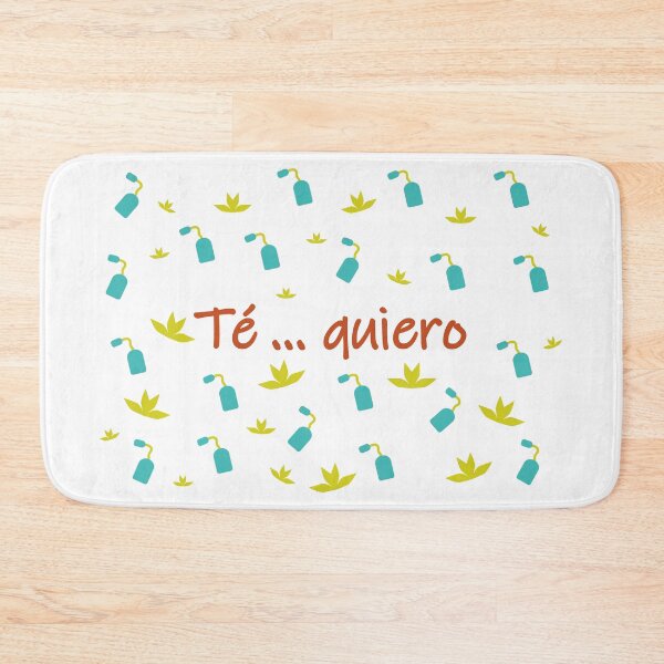 Item preview,  Té ... quiero - I love tea in spanish- brown green and blue designed and sold by CSouissi.