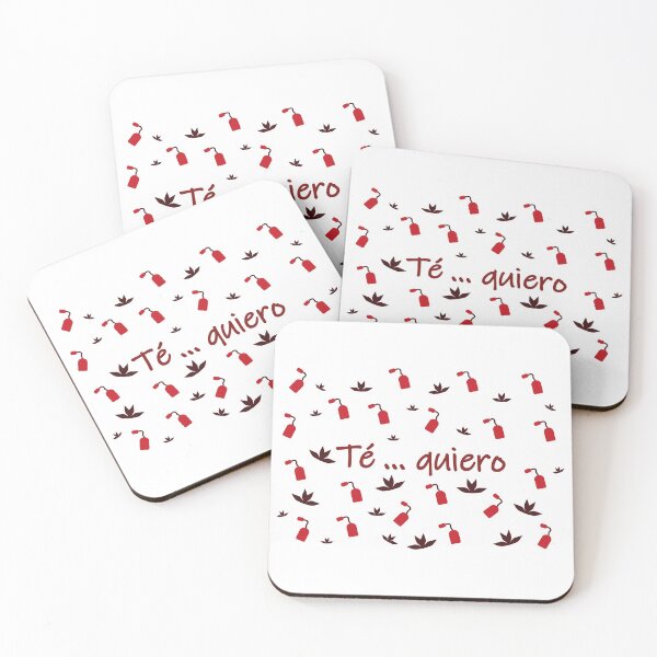 Item preview,  Té ... quiero - I love tea in spanish- red tones designed and sold by CSouissi.