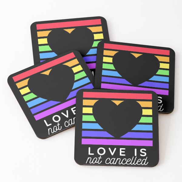 Item preview, Gay Pride Cancel Culture Stripe Rainbow Flag Heart Love is not Cancelled designed and sold by hempress.