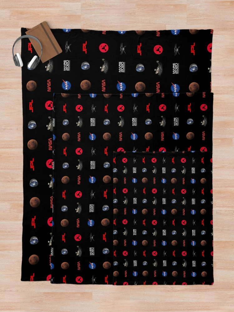 Thumbnail 5 of 6, Throw Blanket, Perseverance Rover Pattern designed and sold by FunGuru.