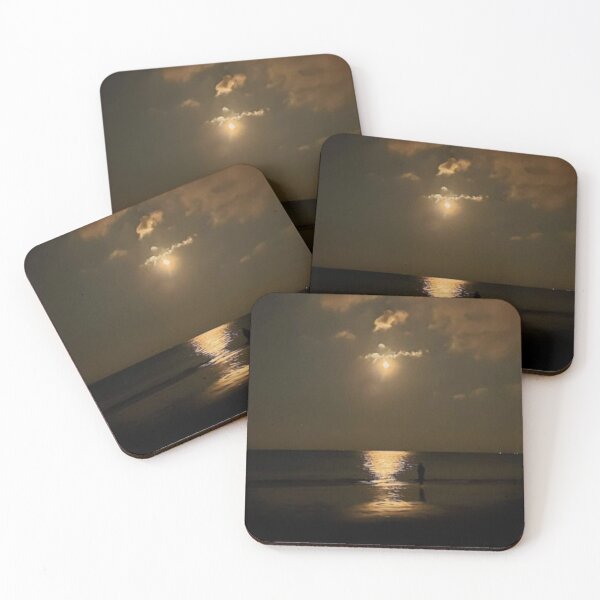 Item preview, night lapping waves with moon designed and sold by josephfanous.