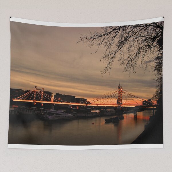 Item preview, Albert Bridge Sunset River Thames London designed and sold by AndyEvansPhotos.