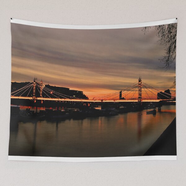 Item preview, Albert Bridge Sunset River Thames London designed and sold by AndyEvansPhotos.