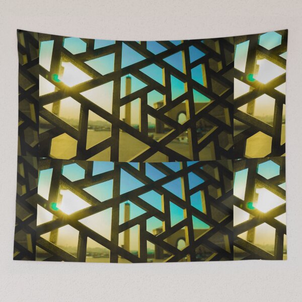 Item preview, Geometrical Blue Sunset Pattern designed and sold by thegraypocket.