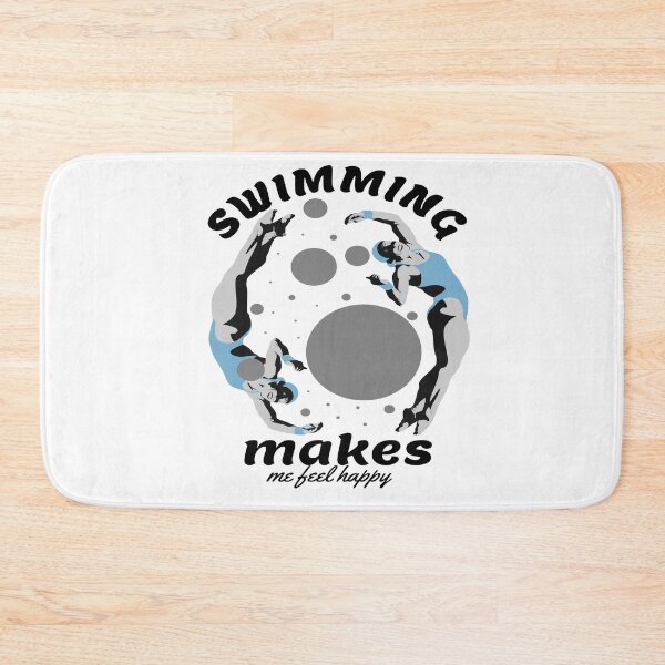 Item preview,  Swimming lover  sayings , Swimming Makes Me Feel Happy designed and sold by remonss.