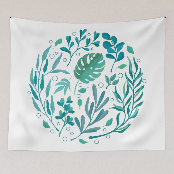 Item preview, Teal Garden designed and sold by ethnicdrawing.