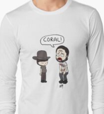 The Walking Dead, Coral meme illustration Long Sleeve T-Shirt