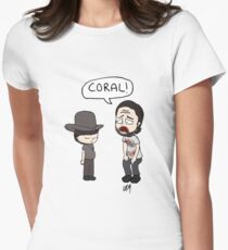 Das Gehen tot, Coral Meme Illustration Tailliertes T-Shirt für Frauen