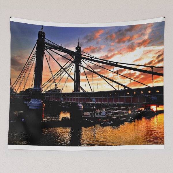 Item preview, Albert Bridge Sunset River Thames London designed and sold by AndyEvansPhotos.