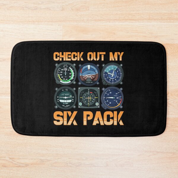 Item preview, Funny Check Out My Six Pack Airplane Pilot Pun designed and sold by perfectpresents.