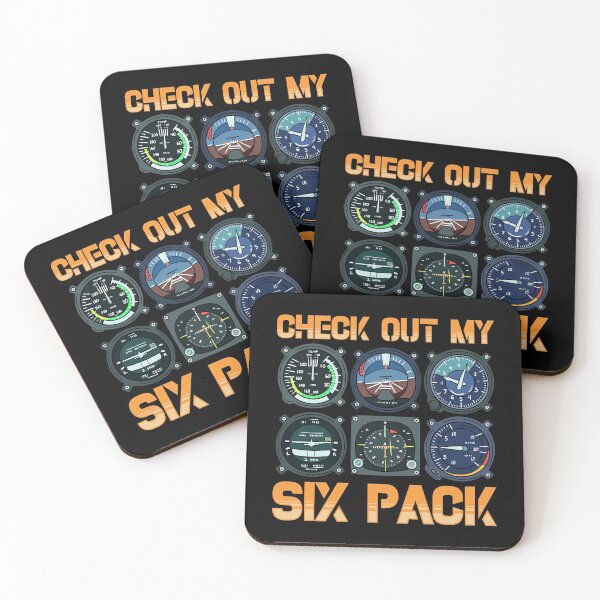 Item preview, Funny Check Out My Six Pack Airplane Pilot Pun designed and sold by perfectpresents.